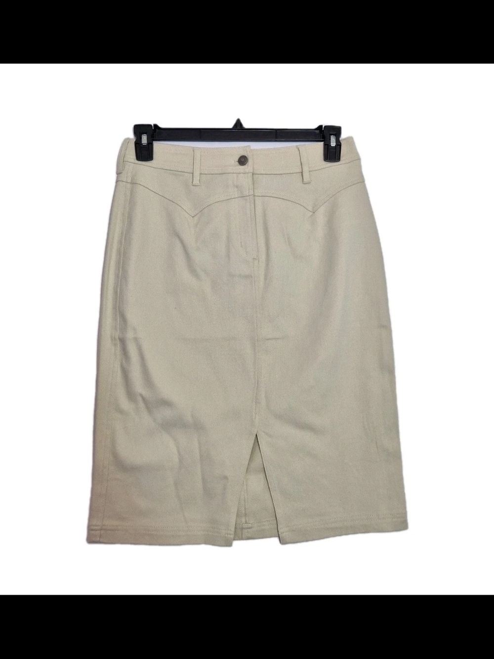 Ariat Womens Size 14 Light Cream Pencil Skirt with Front Slit Stretch